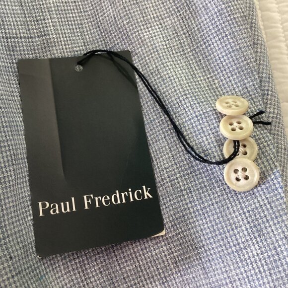 NWT Paul Fredrick Mens 100% Linen Blazer Jacket 52L Classic Fit - Picture 11 of 15